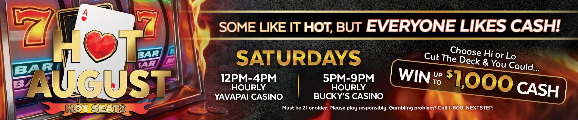Pump Up The Cash Saturdays in July