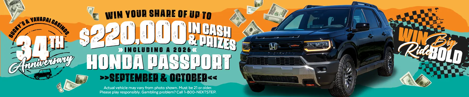 34th Anniversary, Honda Passport Giveaway